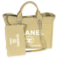 23A Green Mixed Fibers Large Deauville Tote