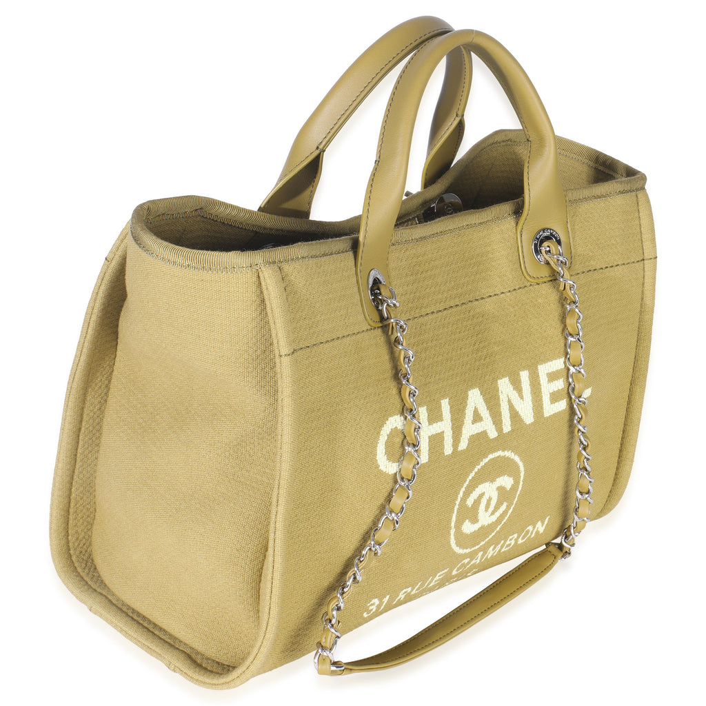 23A Green Mixed Fibers Large Deauville Tote