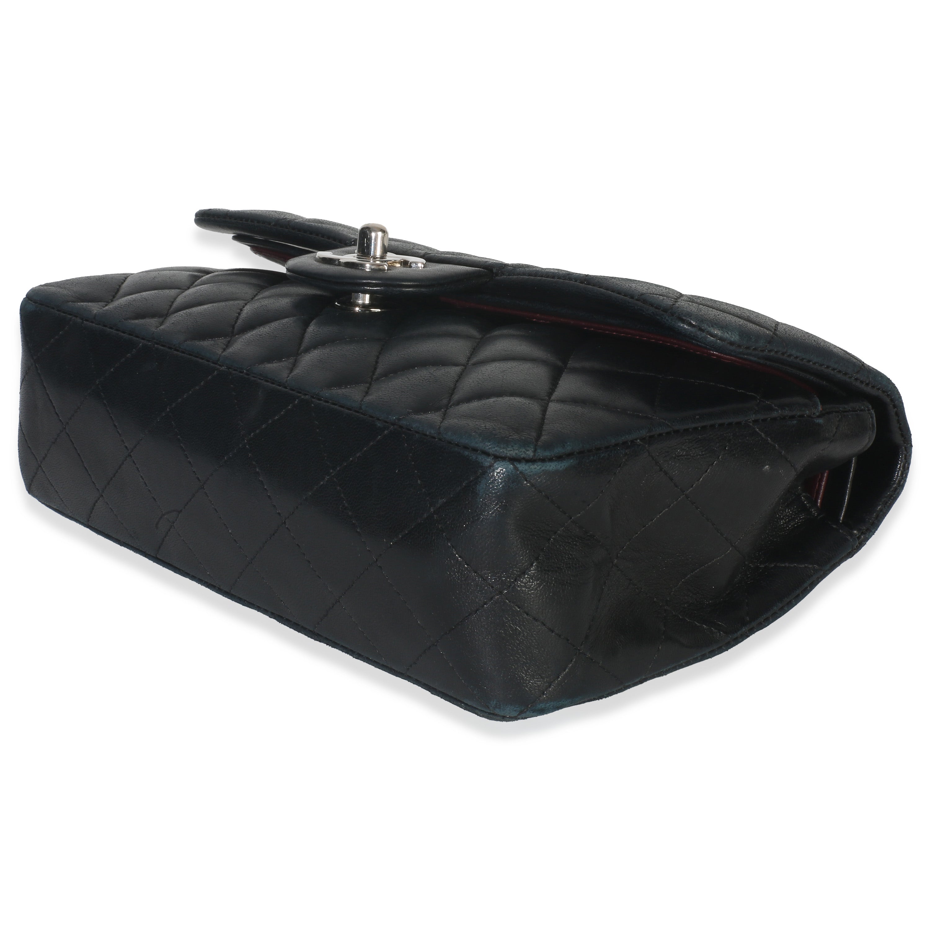 Black Quilted Lambskin Small Classic Double Flap Bag
