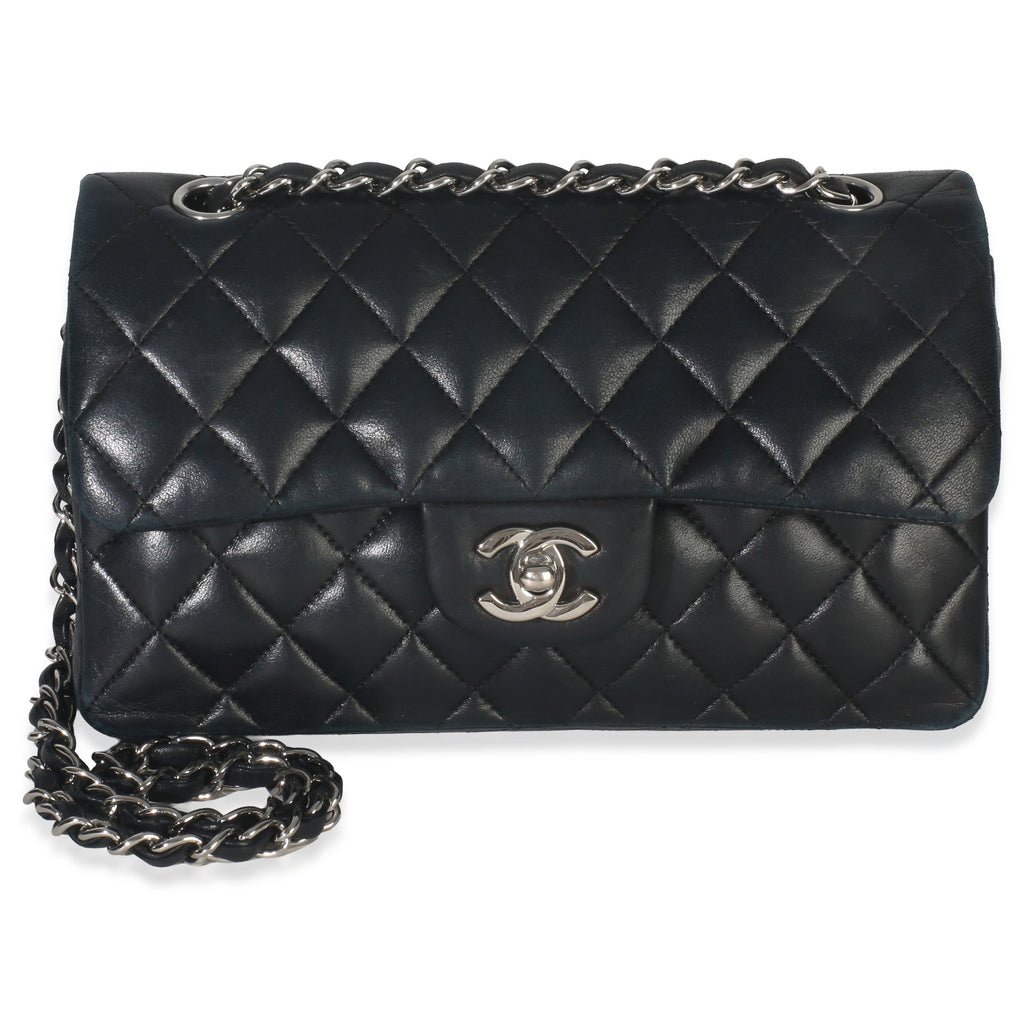 Black Quilted Lambskin Small Classic Double Flap Bag