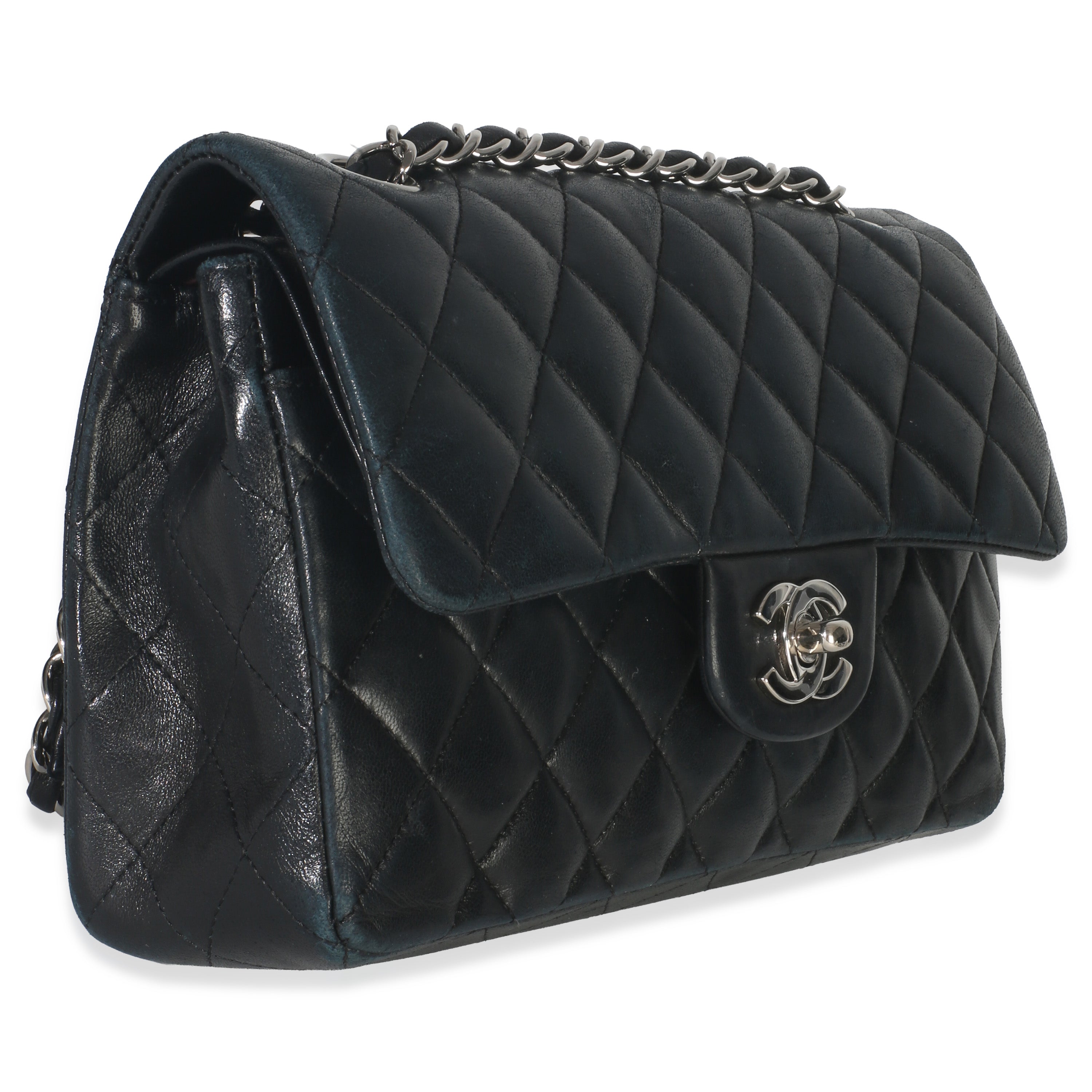 Black Quilted Lambskin Small Classic Double Flap Bag