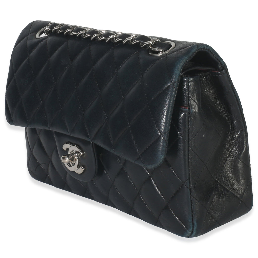 Black Quilted Lambskin Small Classic Double Flap Bag