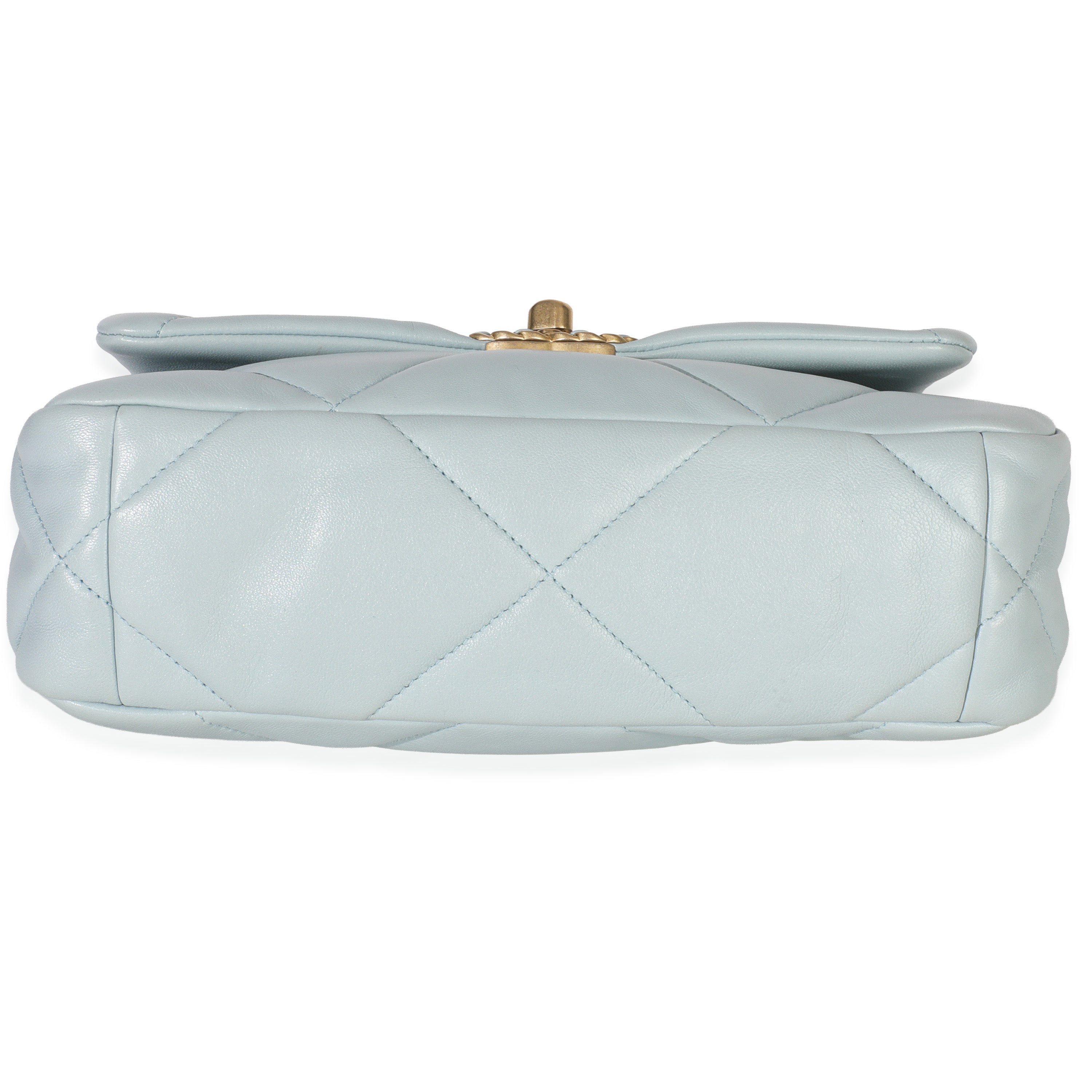 Light Blue Quilted Lambskin Medium Chanel 19 Flap Bag