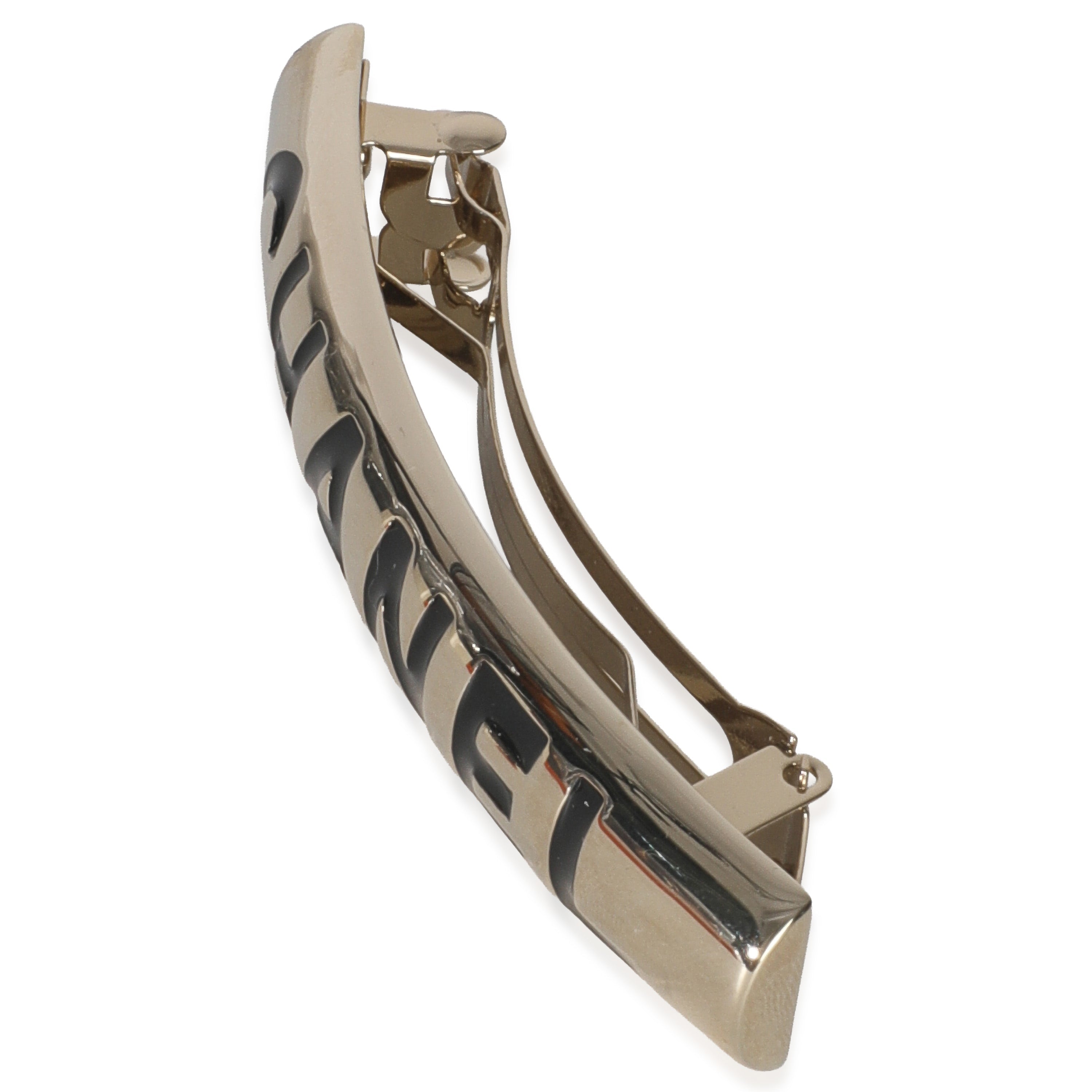 25A Gold Metal Enamel Logo Hair Clip