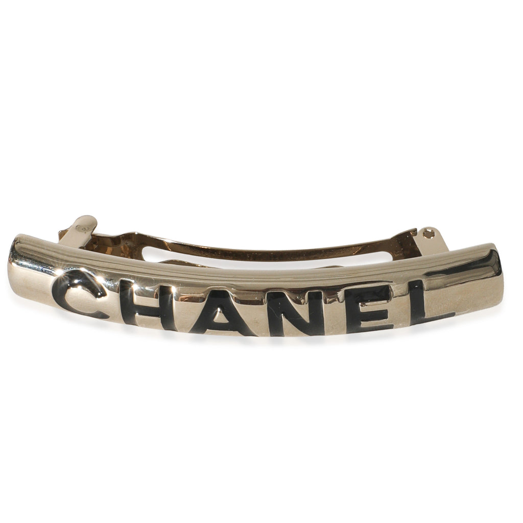 25A Gold Metal Enamel Logo Hair Clip