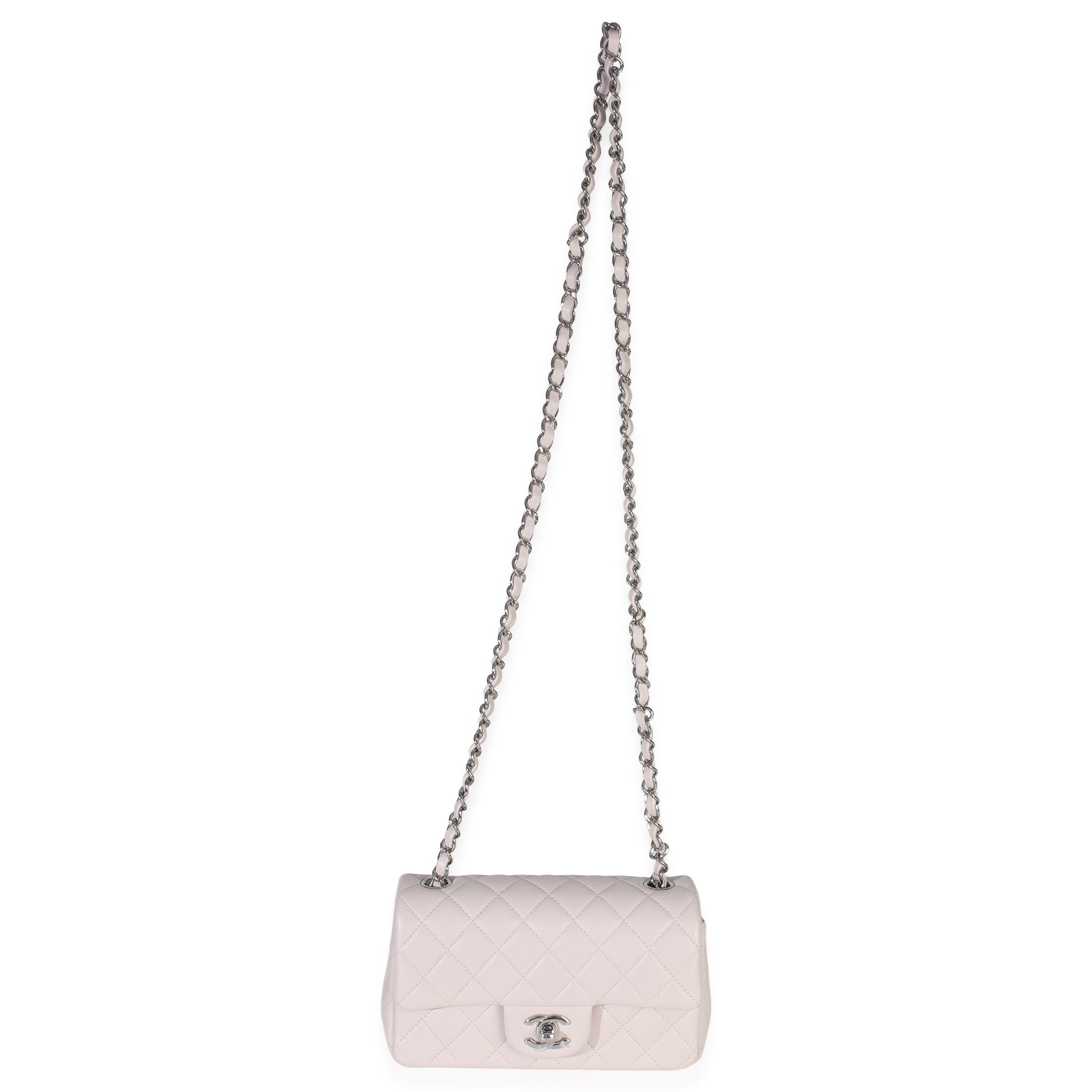 Violet Clair Quilted Lambskin Rectangle Mini Flap