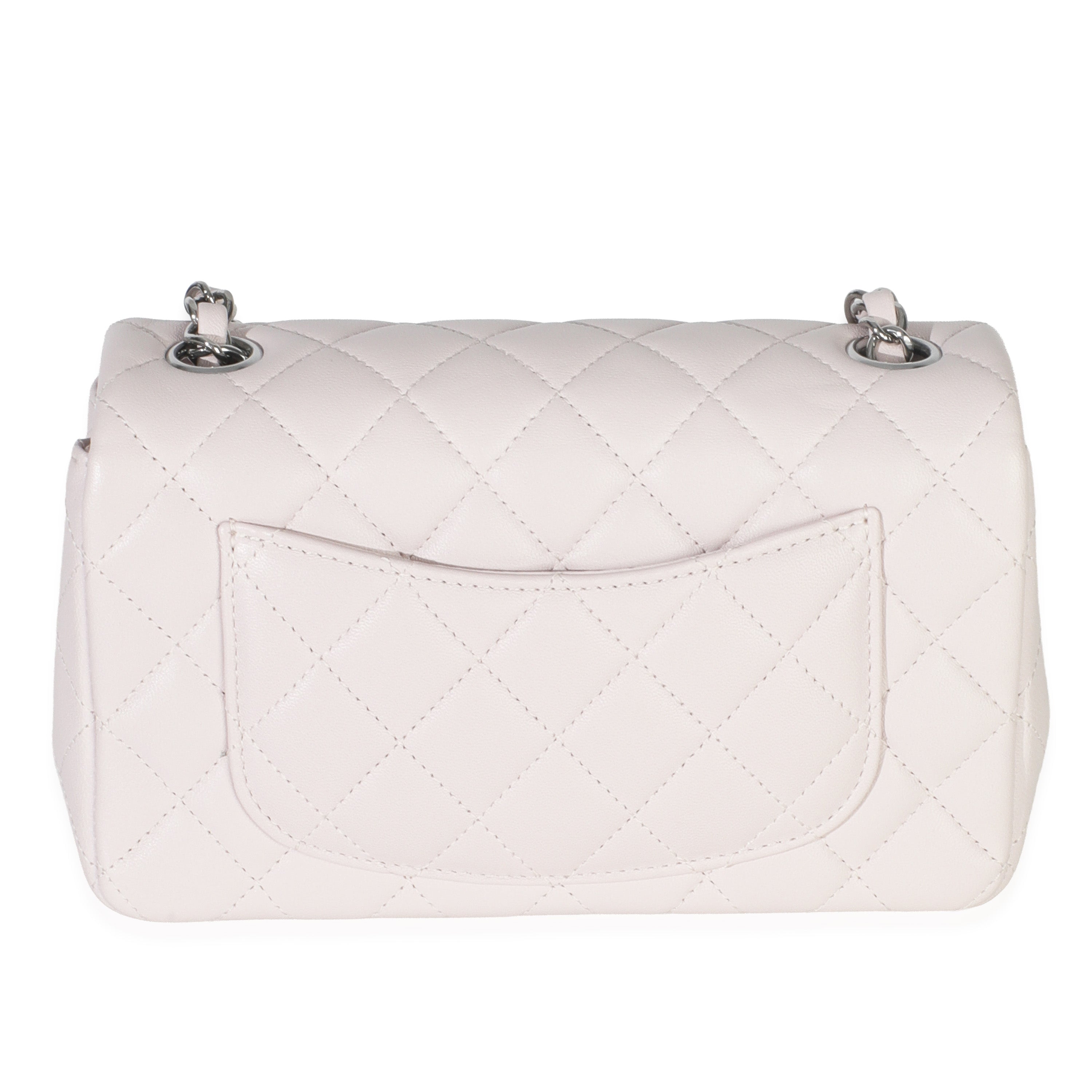Violet Clair Quilted Lambskin Rectangle Mini Flap