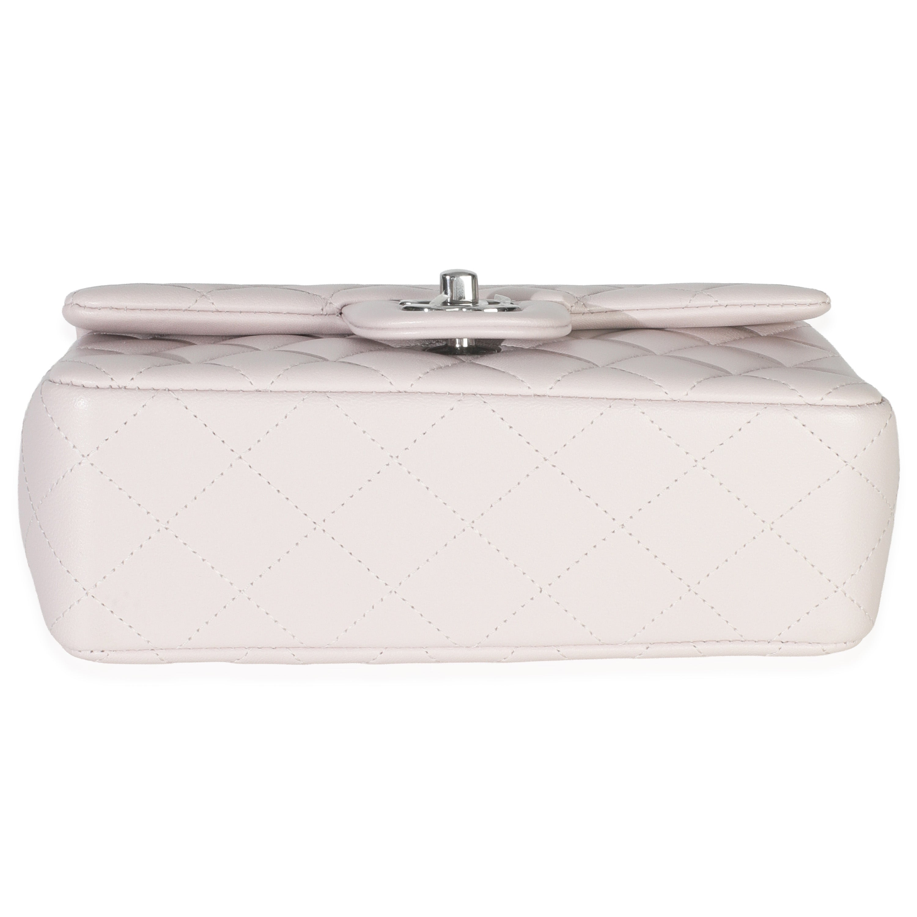 Violet Clair Quilted Lambskin Rectangle Mini Flap