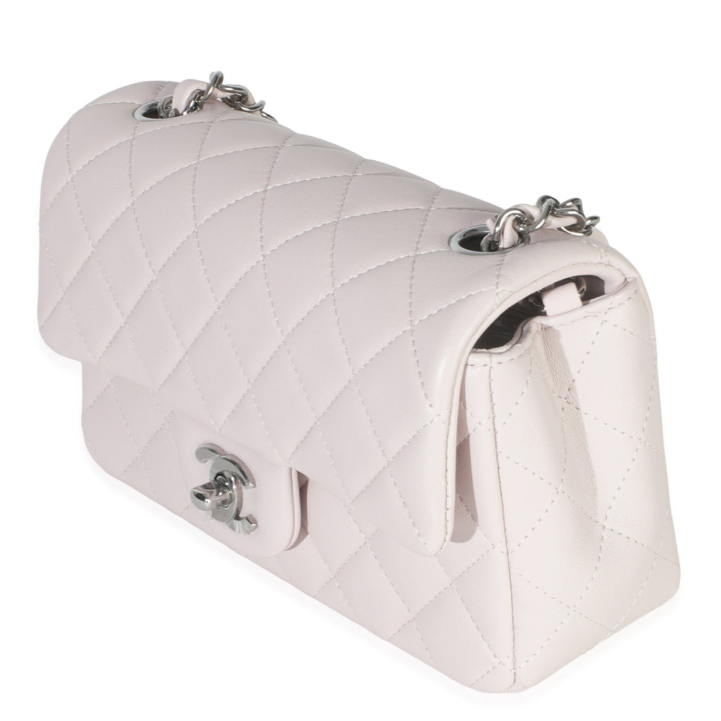 Violet Clair Quilted Lambskin Rectangle Mini Flap