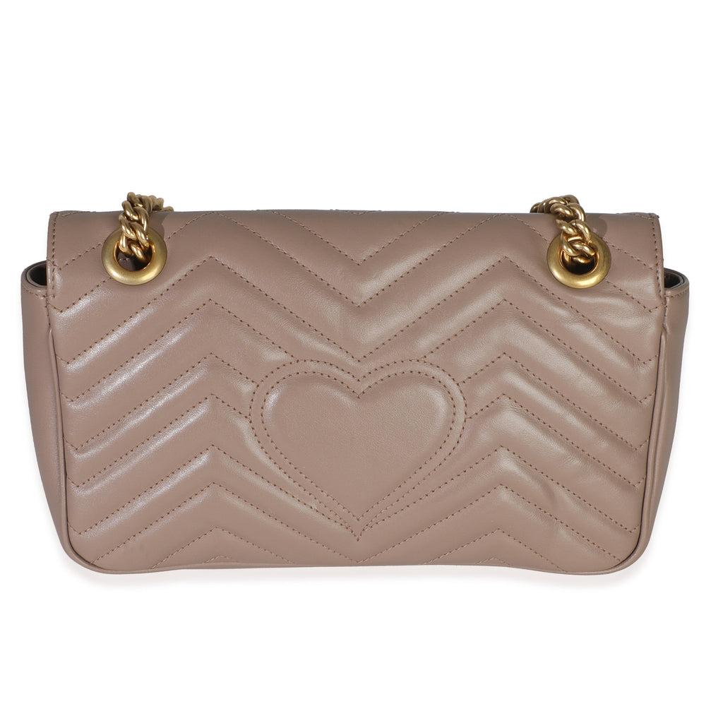 Porcelain Rose Calfskin Matelasse Medium GG Marmont Shoulder Bag