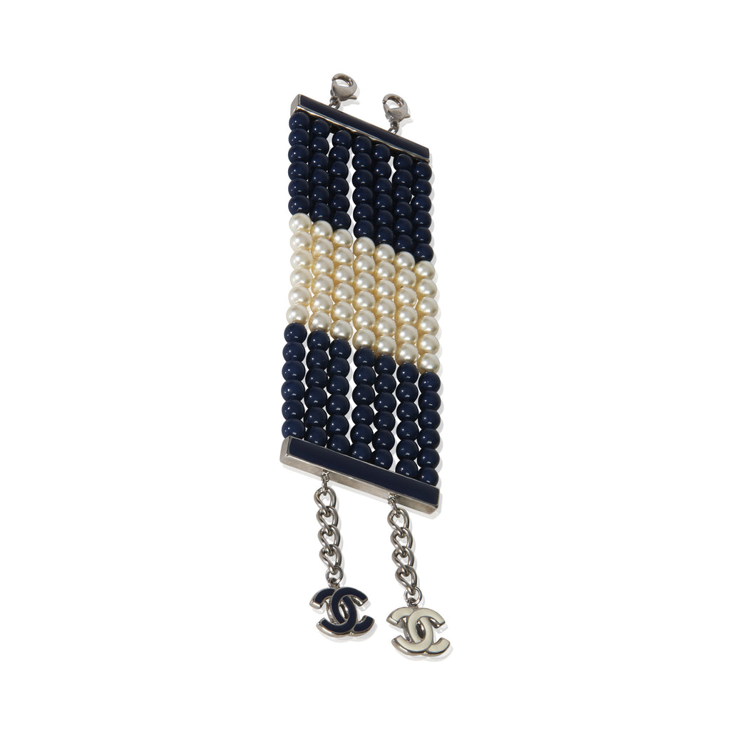 2015 Blue Bead & Faux Pear Bracelet