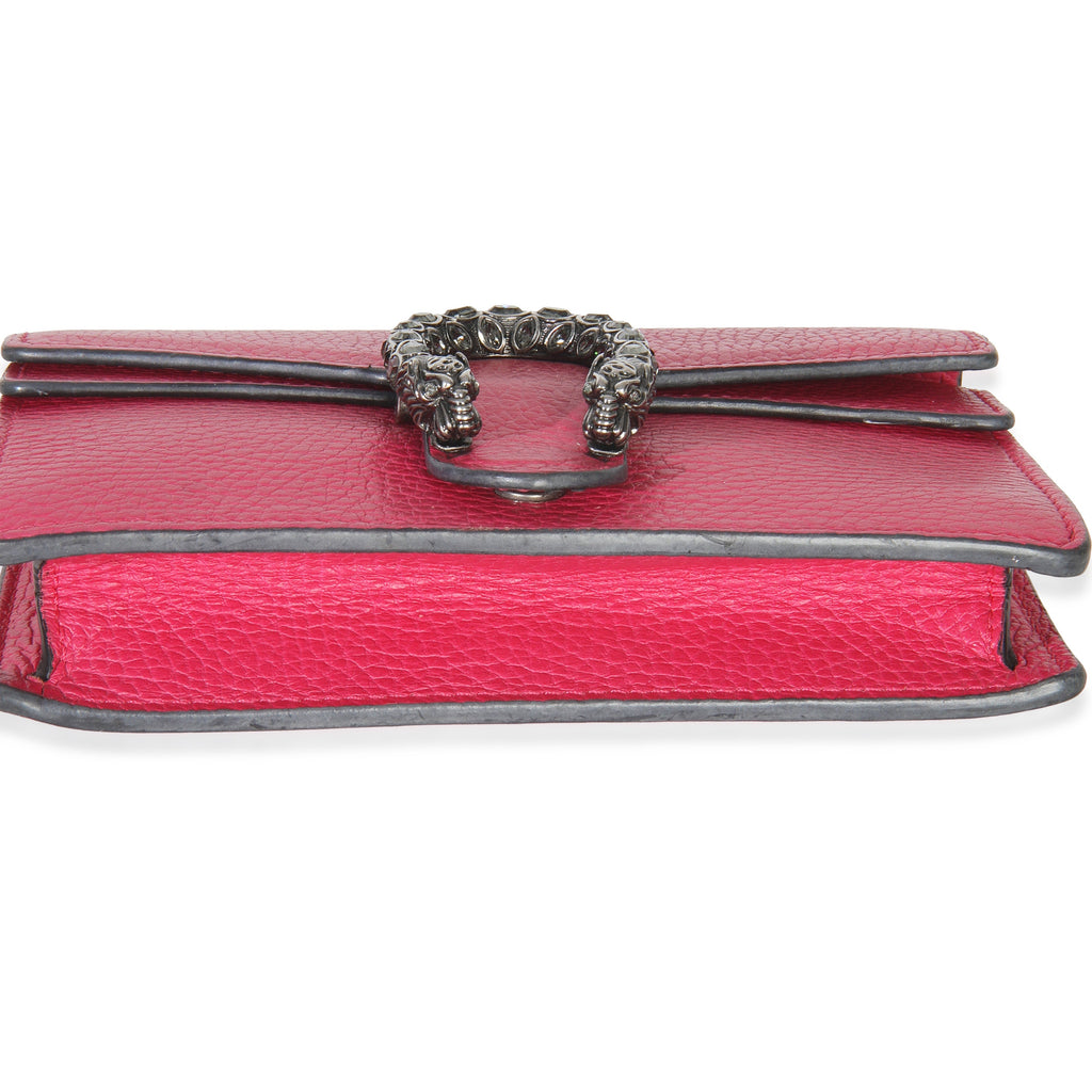 Pink Dollar Calfskin Crystal Super Mini Dionysus Flap