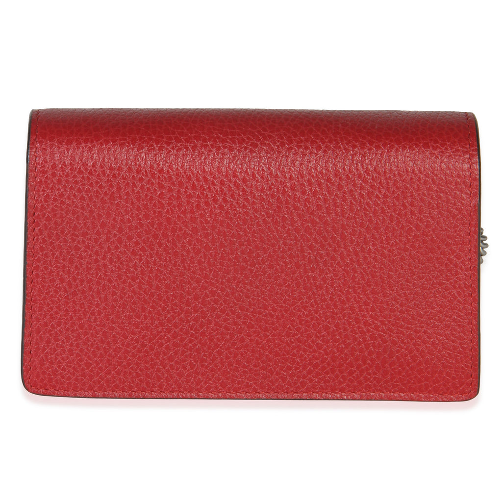 Red Dollar Calfskin Crystal Super Mini Dionysus