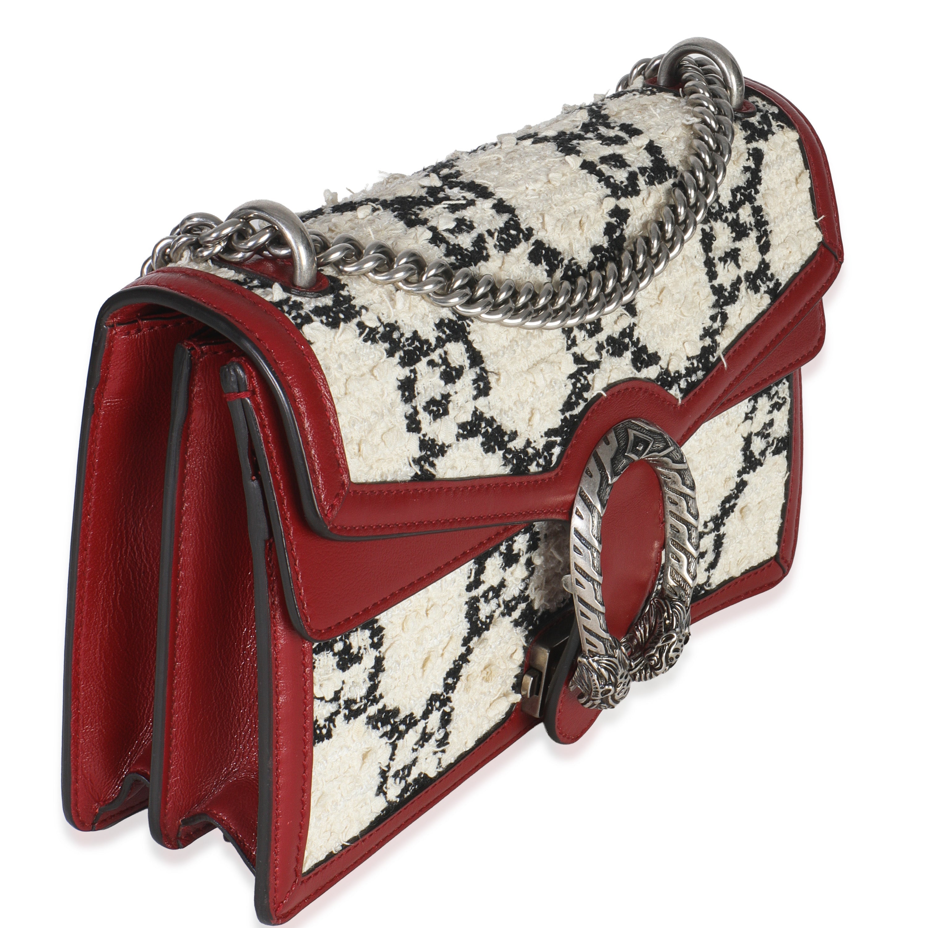 Multicolor GG Tweed Monogram Small Dionysus Bag