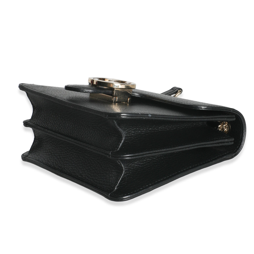 Black Dollar Calfskin Interlocking G Small Bag