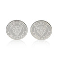 Sterling Silver  Crest Cufflinks