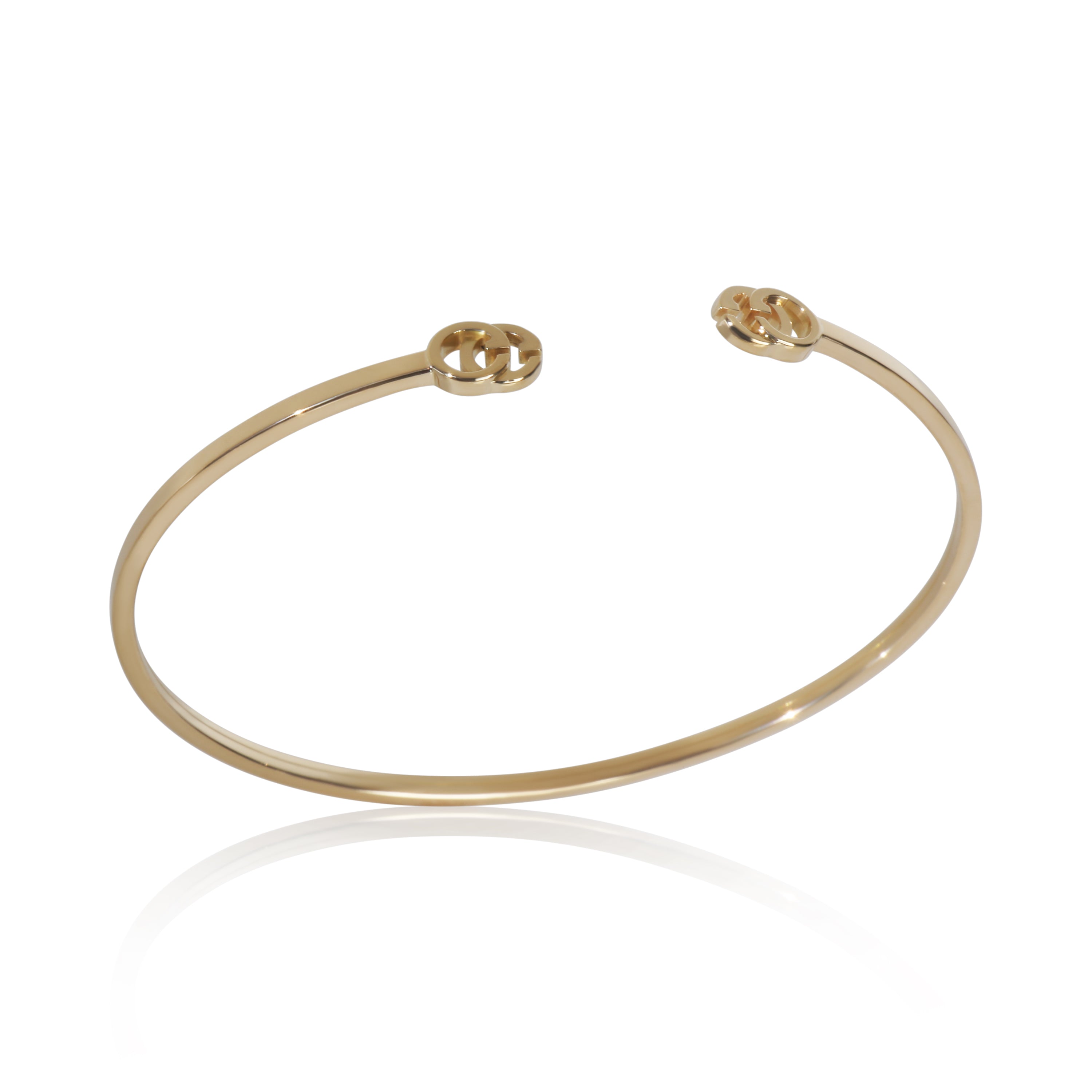 Yellow Gold  GG Thin Running Cuff Bracelet