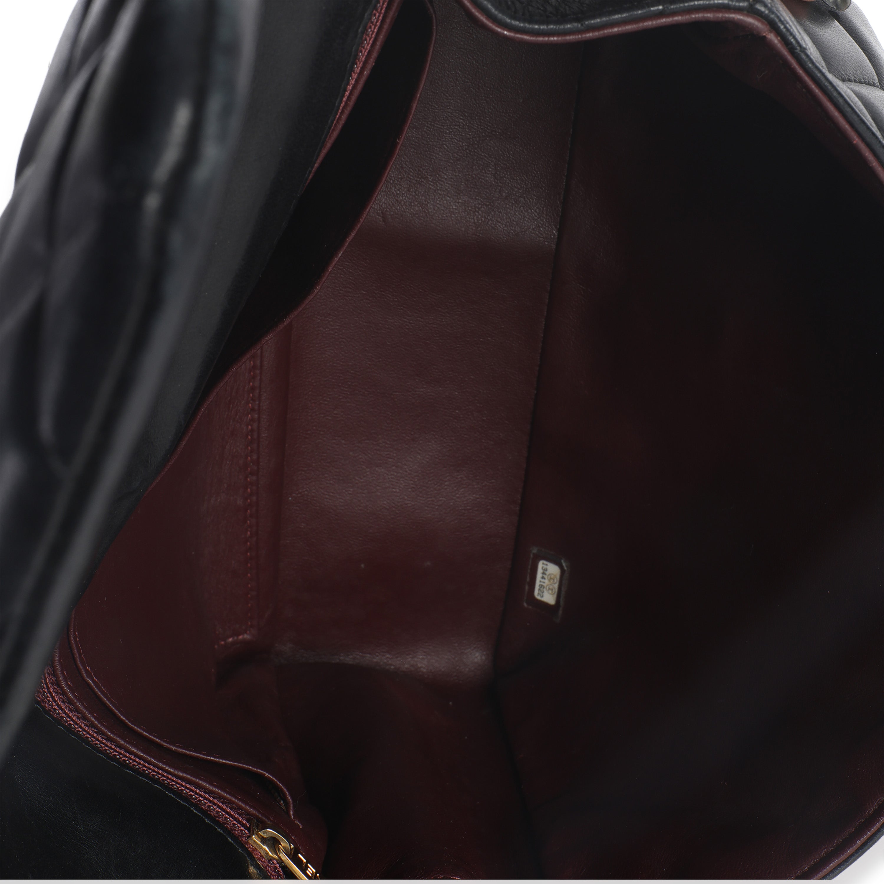 Black Quilted Lambskin Jumbo Single Flap Bag