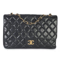 Black Quilted Lambskin Jumbo Single Flap Bag
