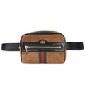 Brown Suede Small Ophidia Belt Bag