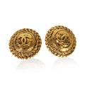 Gold-Plated  Vintage Button Earrings