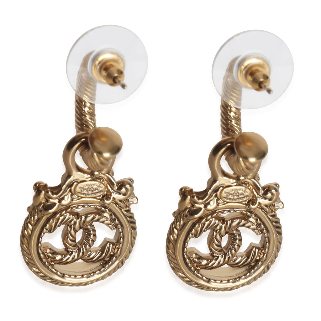 Gold-Plated  2003 CC Drop Earrings