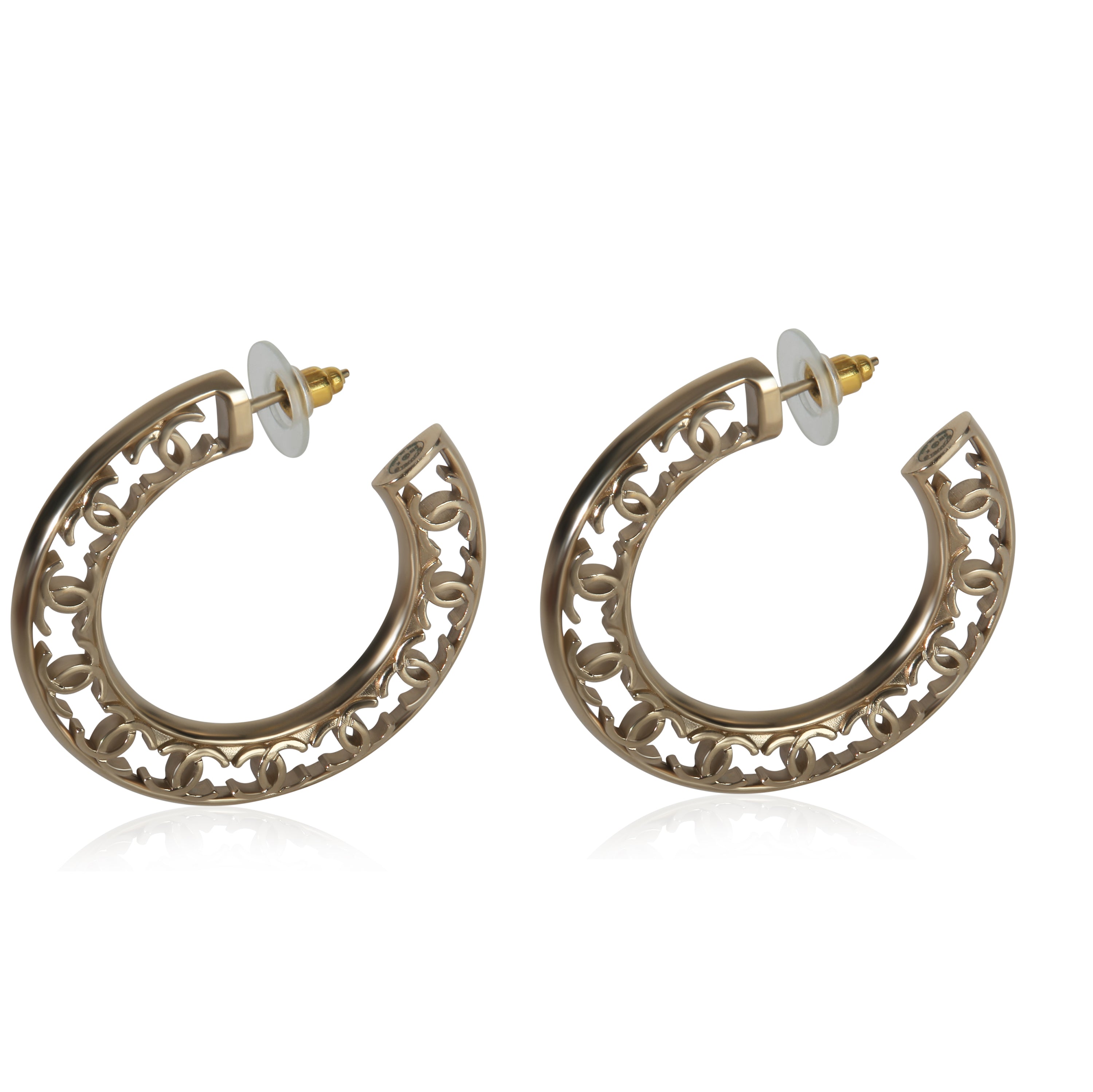 Gold-Plated  2019 Large CC Hoop Earrings
