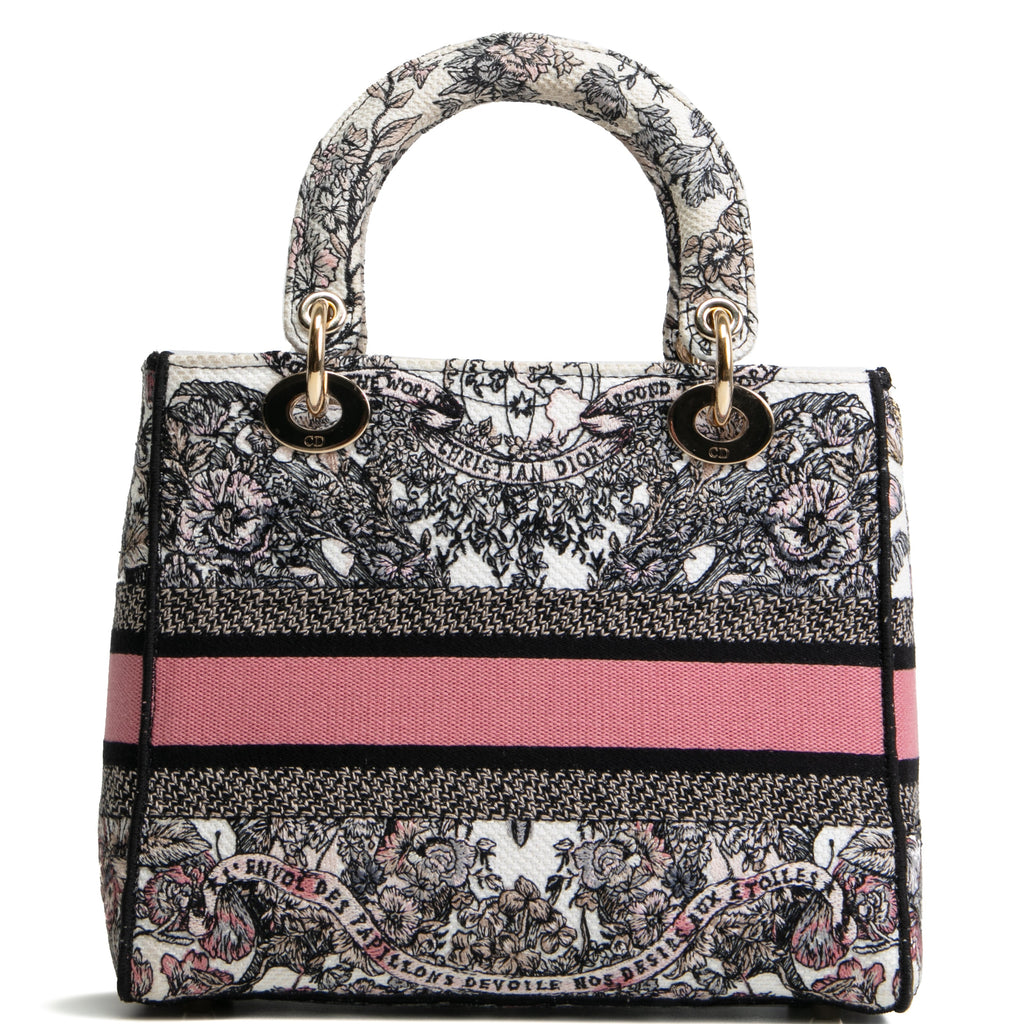 DIOR Lady D-Lite Medium Multicolor Cabinet De La Mer Motif