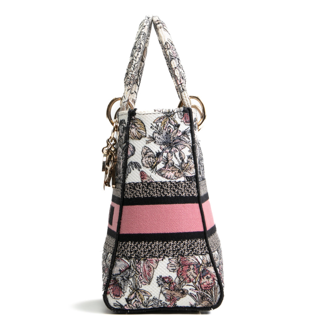 DIOR Lady D-Lite Medium Multicolor Cabinet De La Mer Motif