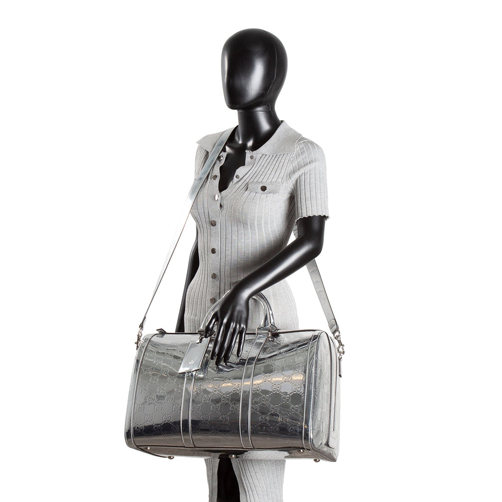 GUCCI Guccissima Medium Mirror Effect Duffle