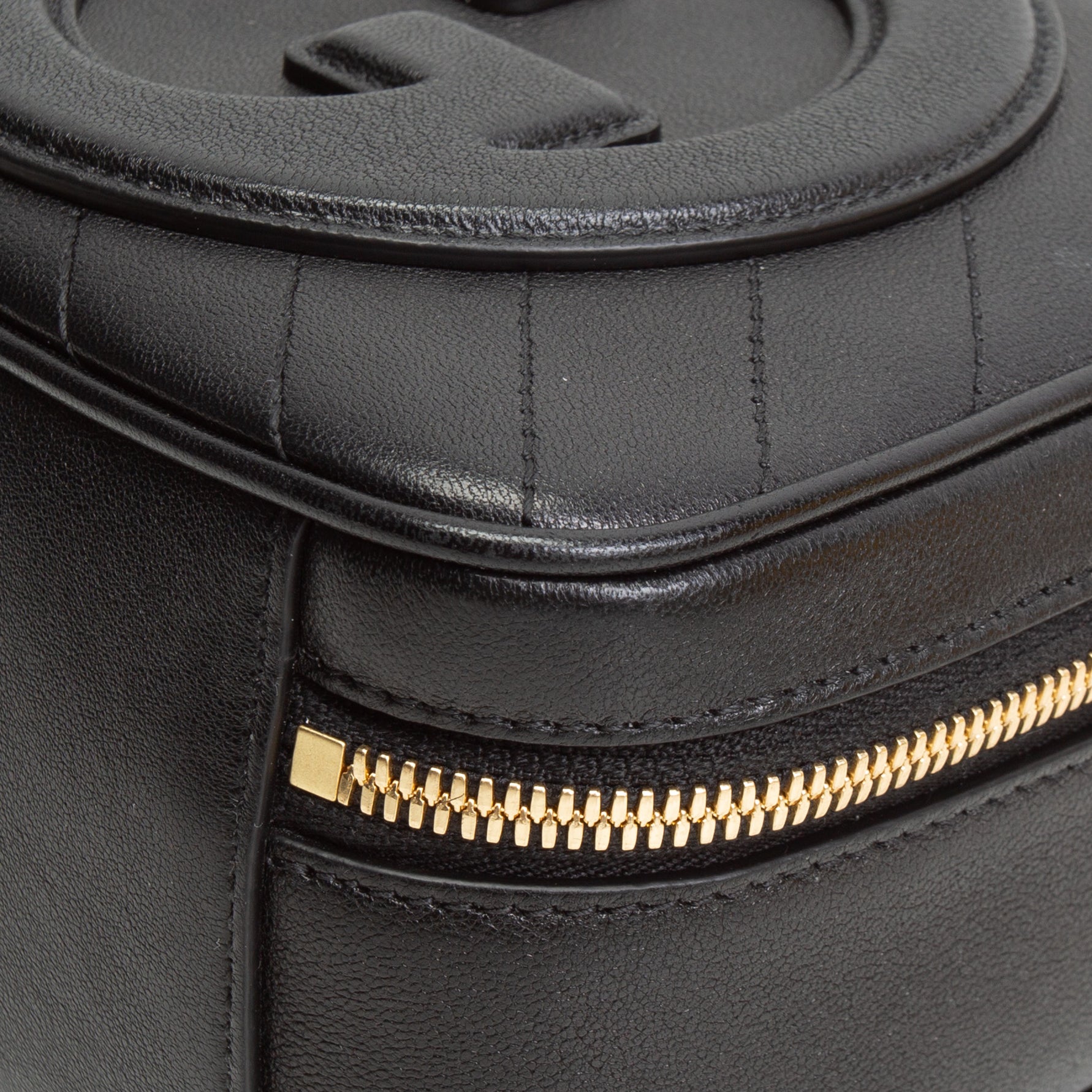 GUCCI Leather Blondie Top Handle - Black