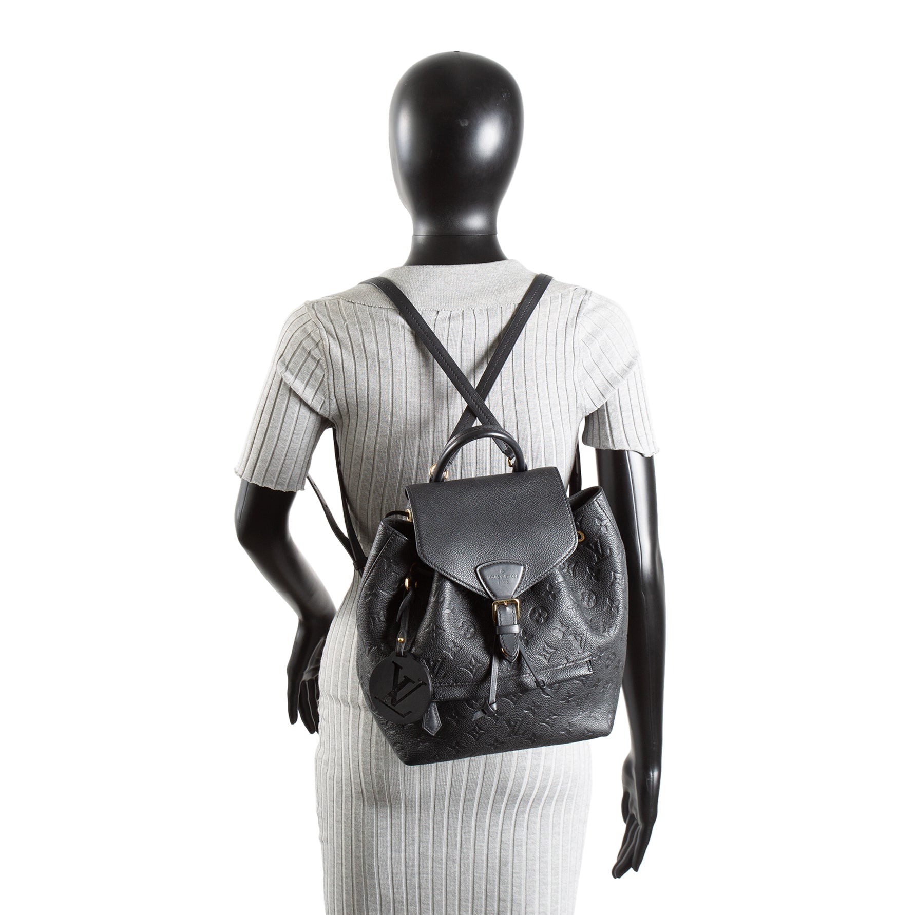 LOUIS VUITTON Monogram Empreinte Montsouris Backpack - Black