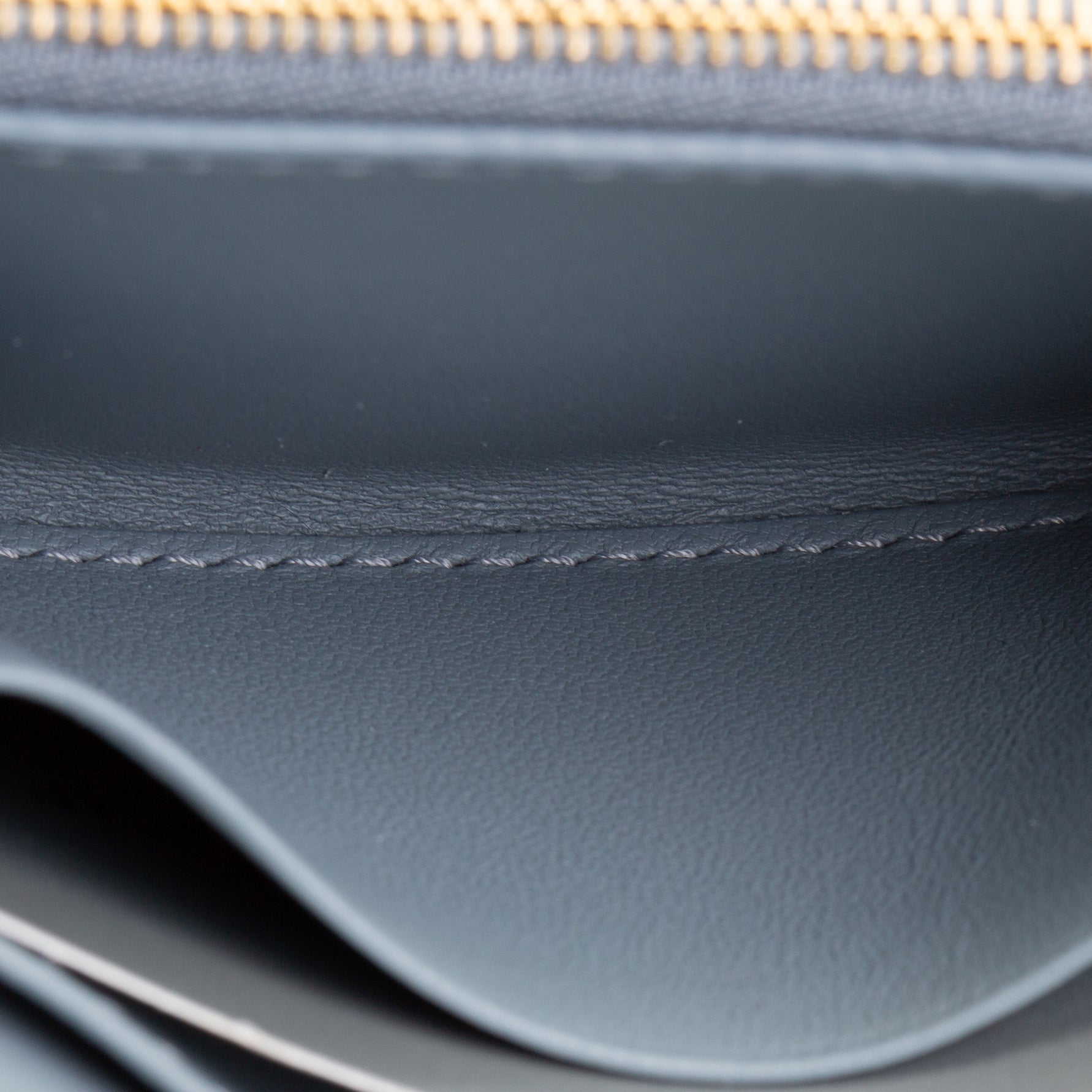 DIOR Leather Cannage Compact Wallet - Light Blue