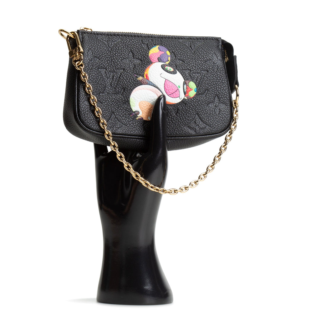 LOUIS VUITTON x Takashi Murakami Monogram Empreinte Panda Mini Pochette - Black