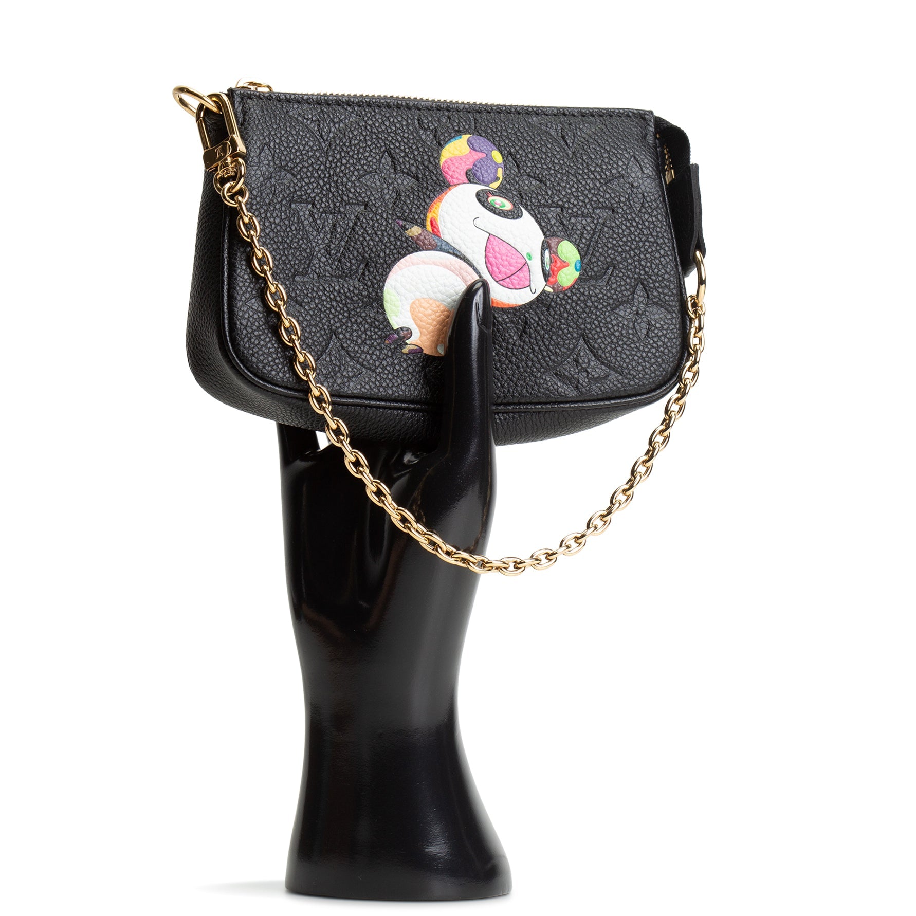 LOUIS VUITTON x Takashi Murakami Monogram Empreinte Panda Mini Pochette - Black