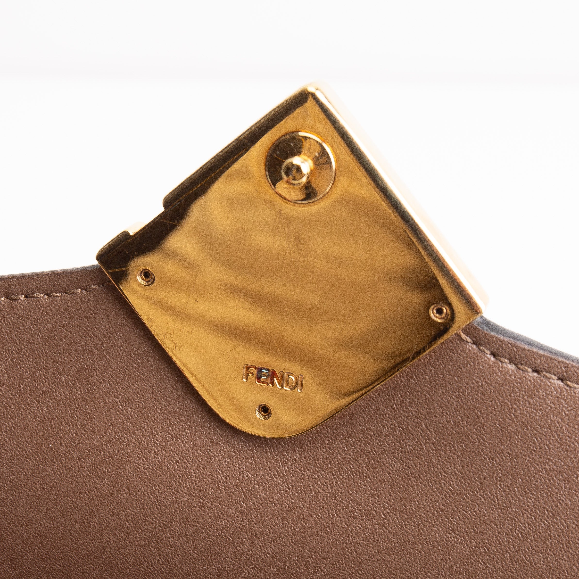 FENDI FF Diamonds Wallet Embossed Leather