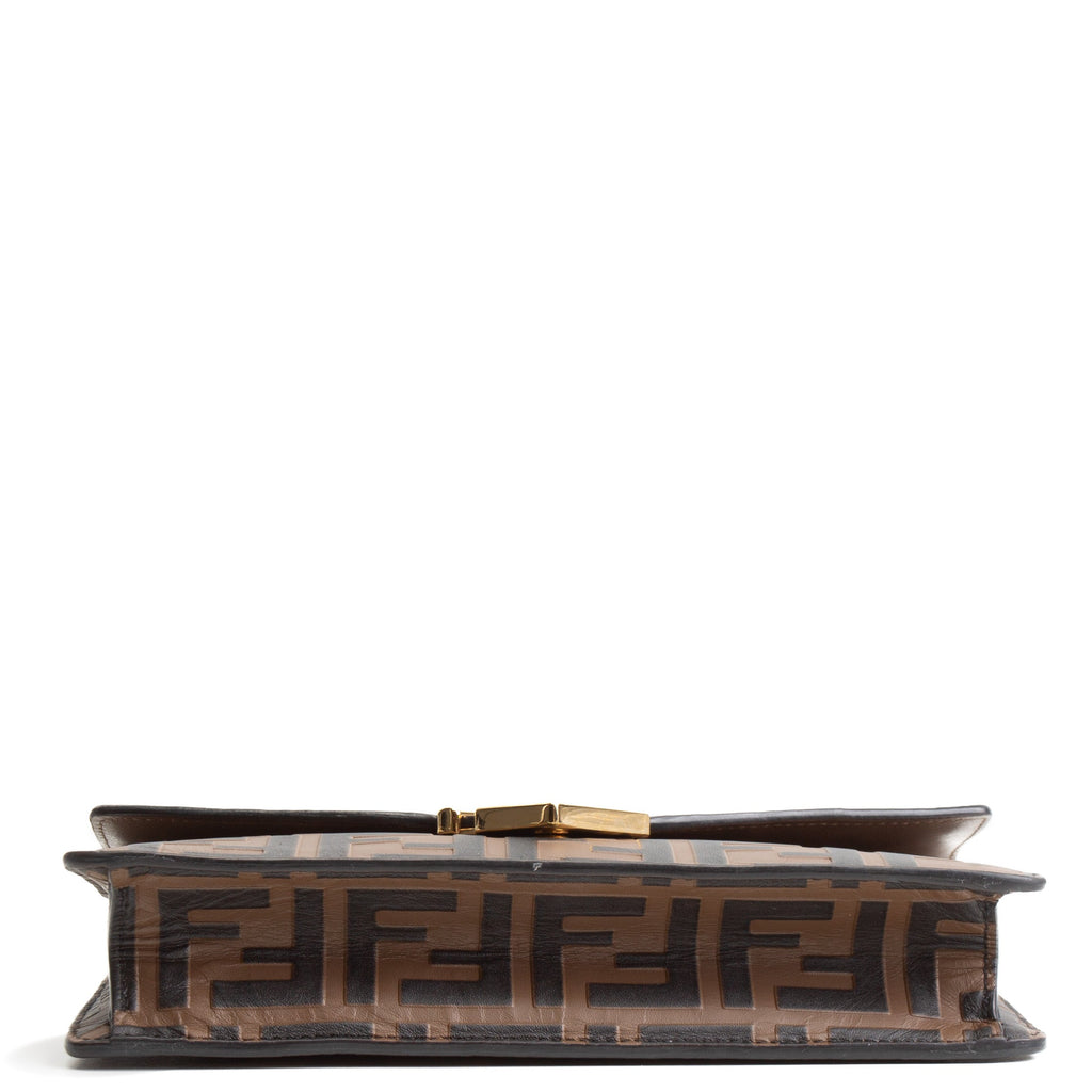 FENDI FF Diamonds Wallet Embossed Leather