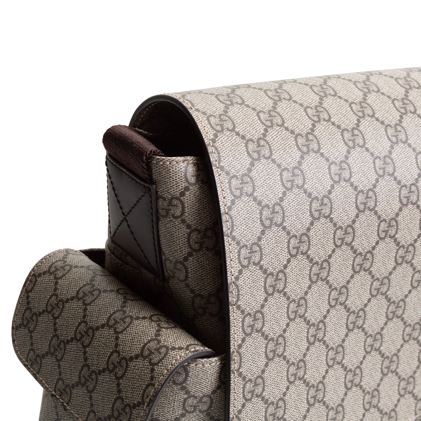 GUCCI GG Supreme Diaper Bag - Beige & Ebony