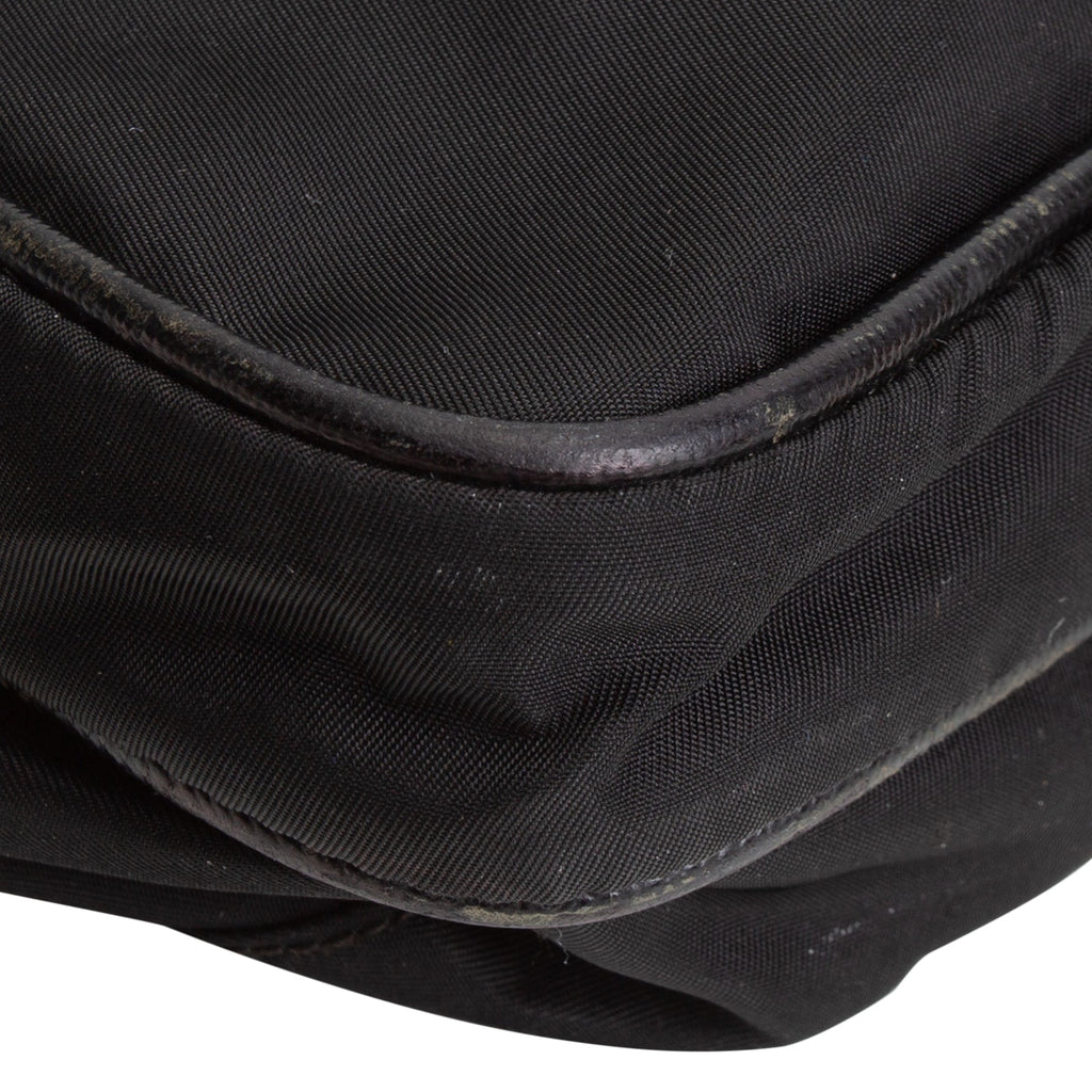 PRADA Tessuto Nylon Messenger Bag - Black OULET FINAL SALE