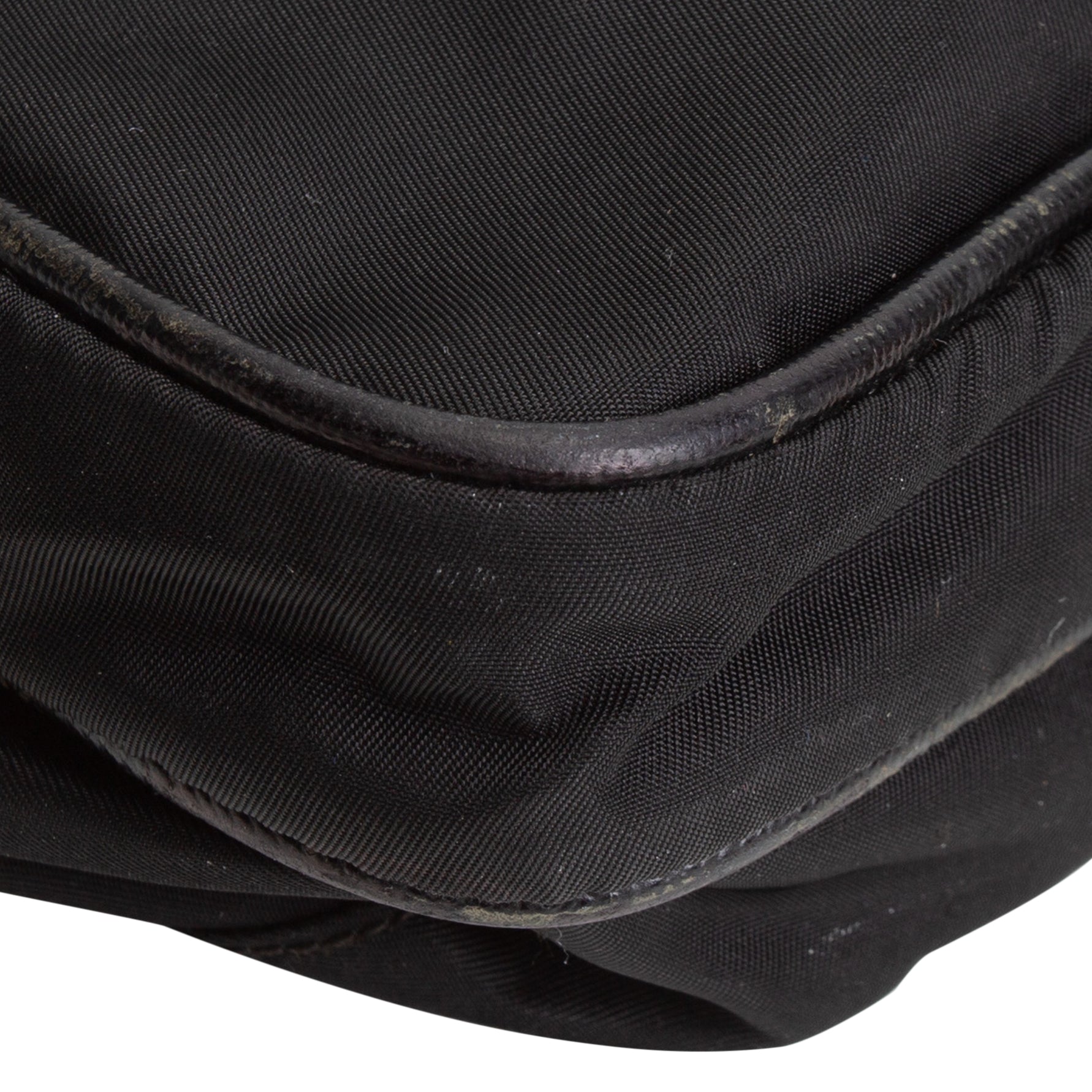 PRADA Tessuto Nylon Messenger Bag - Black OULET FINAL SALE