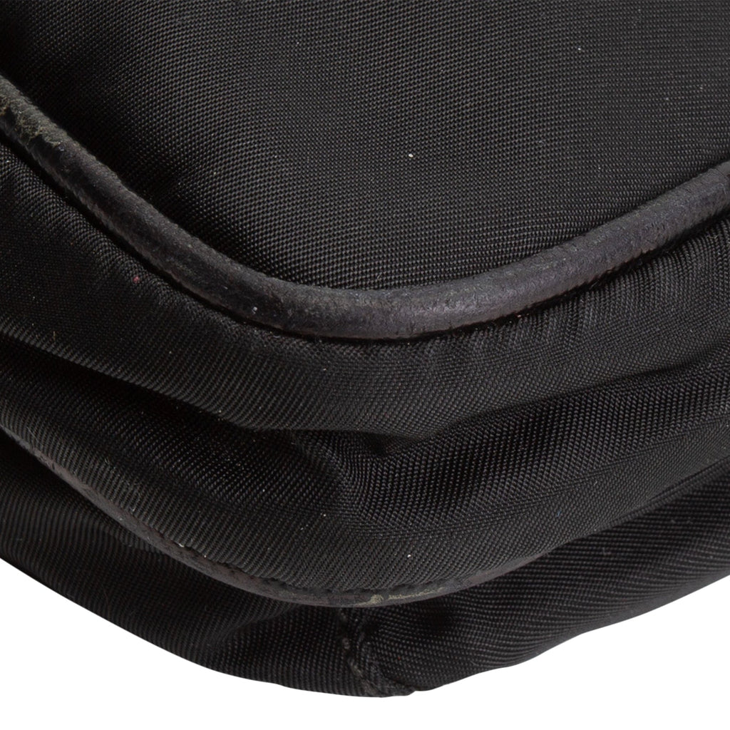 PRADA Tessuto Nylon Messenger Bag - Black OULET FINAL SALE