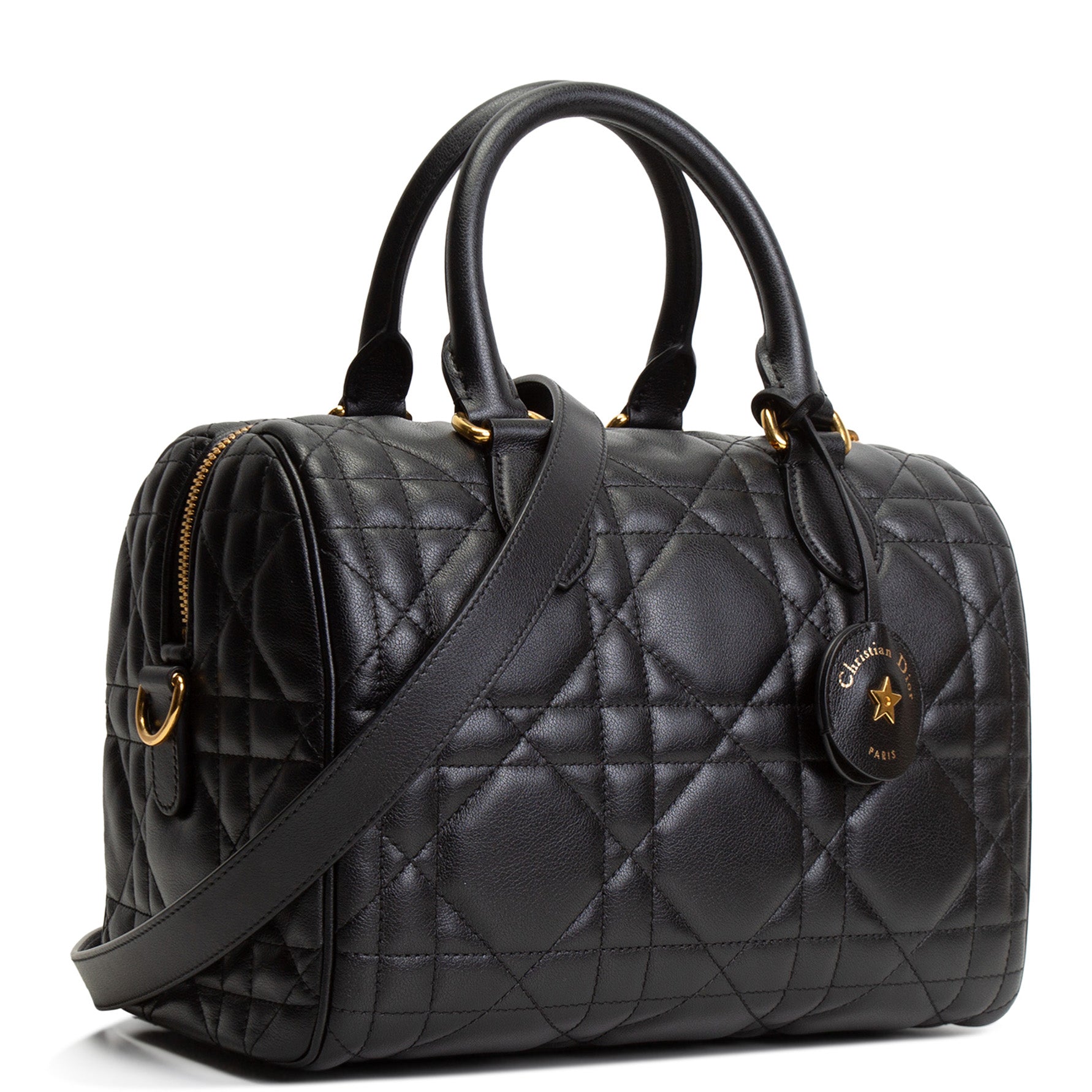 DIOR Cannage Groove Bowling Bag