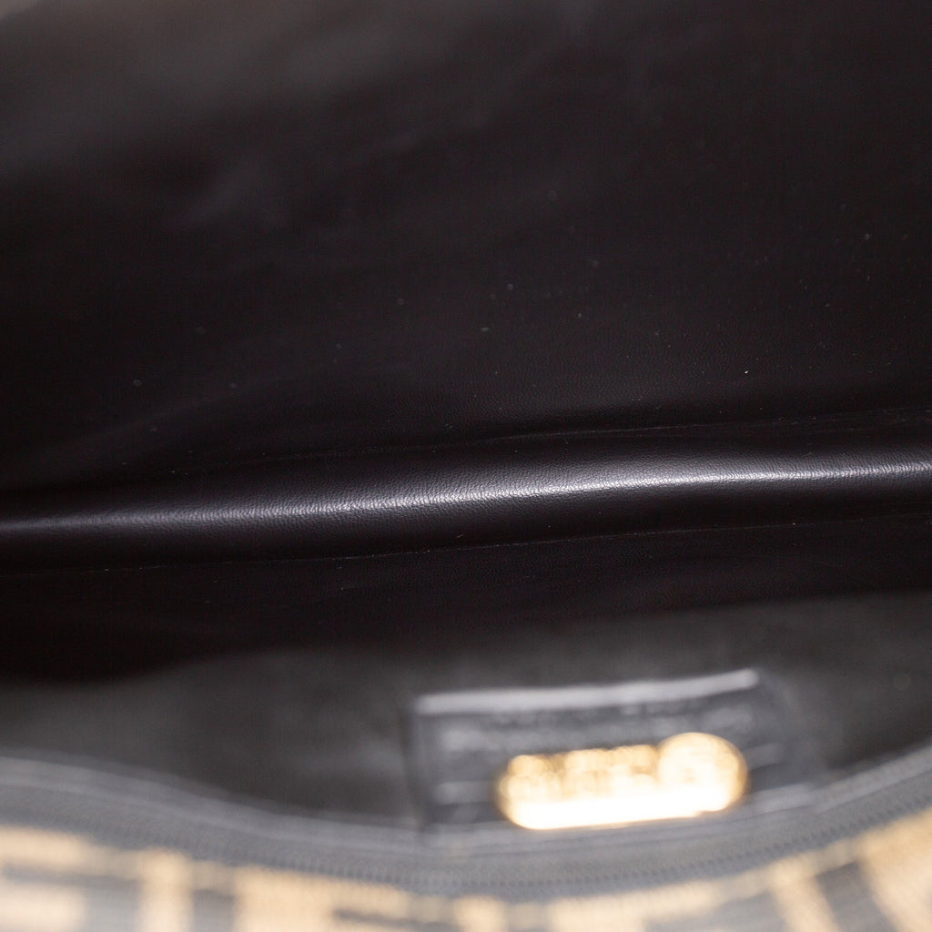 FENDI Leather Trimmed Zucca Portfolio Case