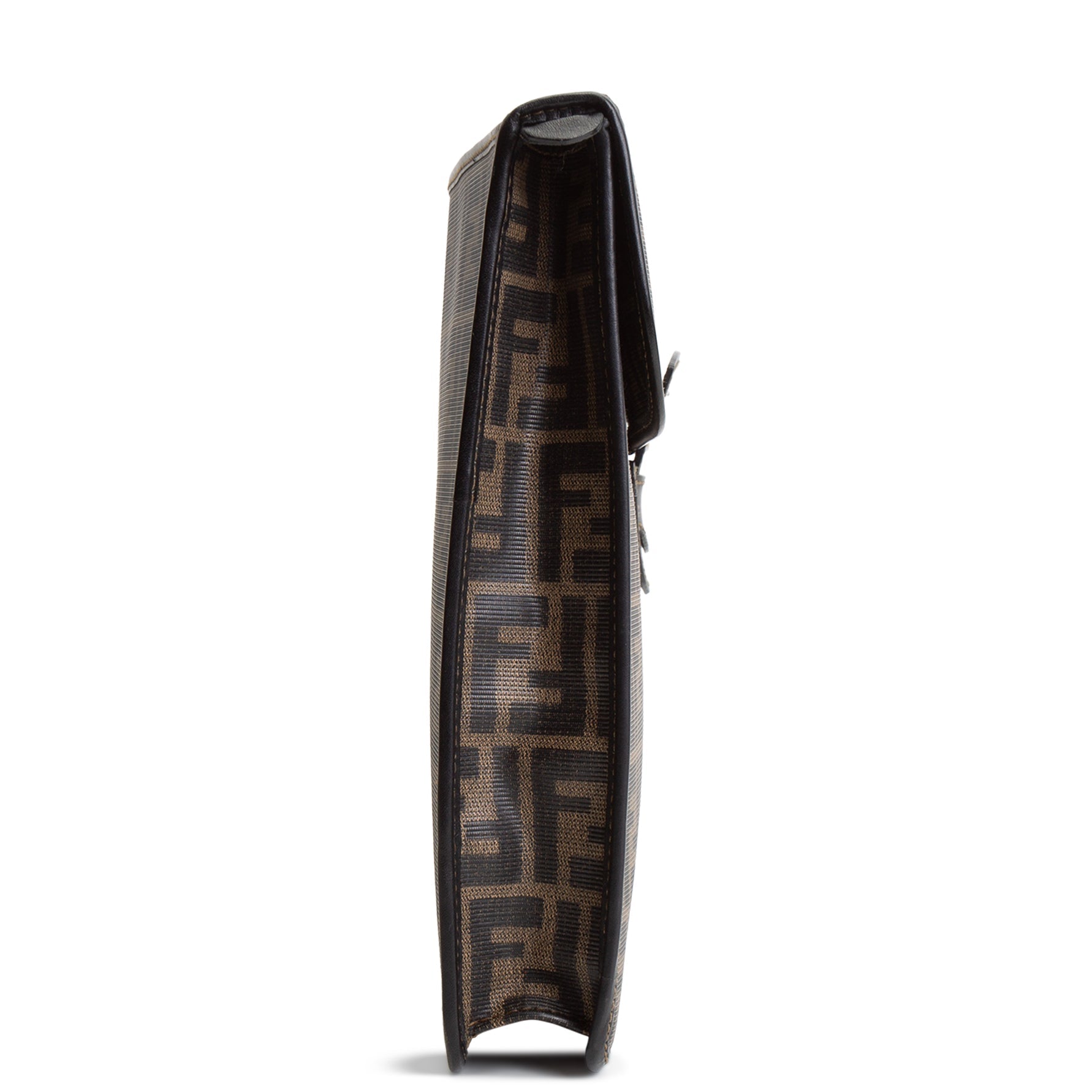 FENDI Leather Trimmed Zucca Portfolio Case