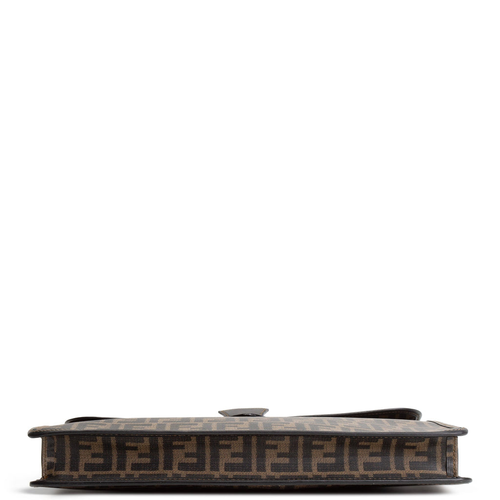 FENDI Leather Trimmed Zucca Portfolio Case