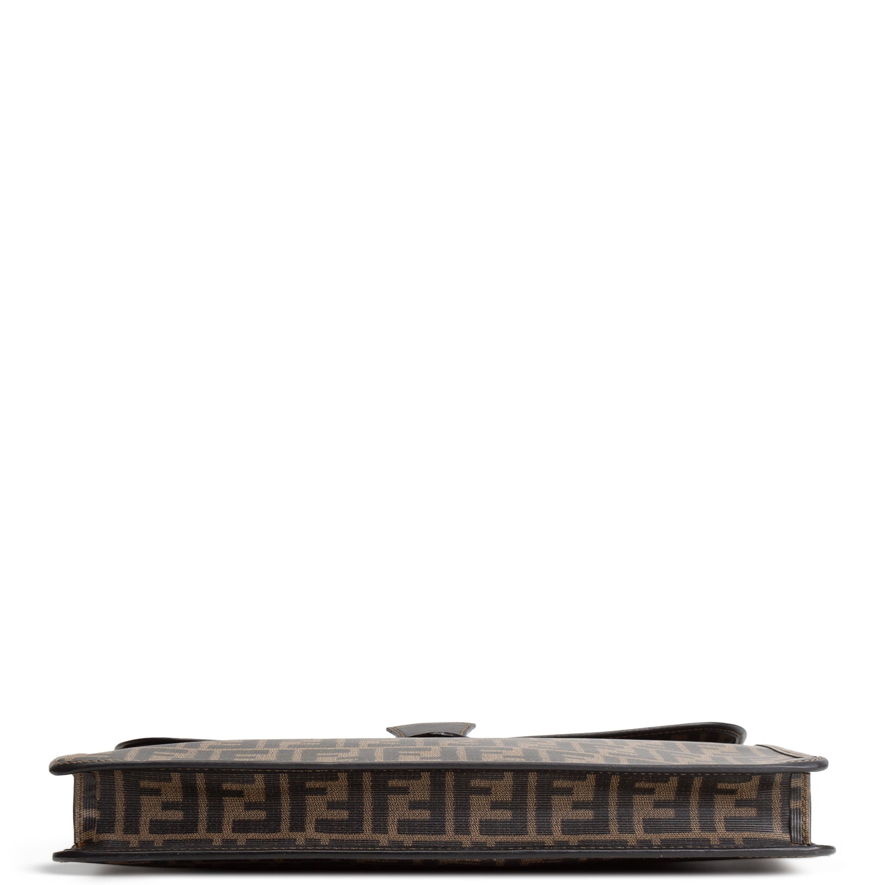 FENDI Leather Trimmed Zucca Portfolio Case