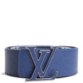 LOUIS VUITTON Taigarama Initials Reversible Belt - Blue OUTLET FINAL SALE