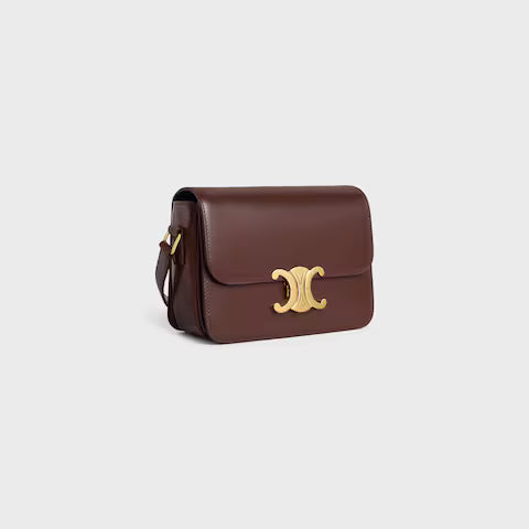 Celine TEEN TRIOMPHE BAG IN shiny calfskin 2025