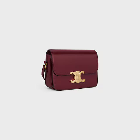 Celine TEEN TRIOMPHE BAG IN shiny calfskin 2025