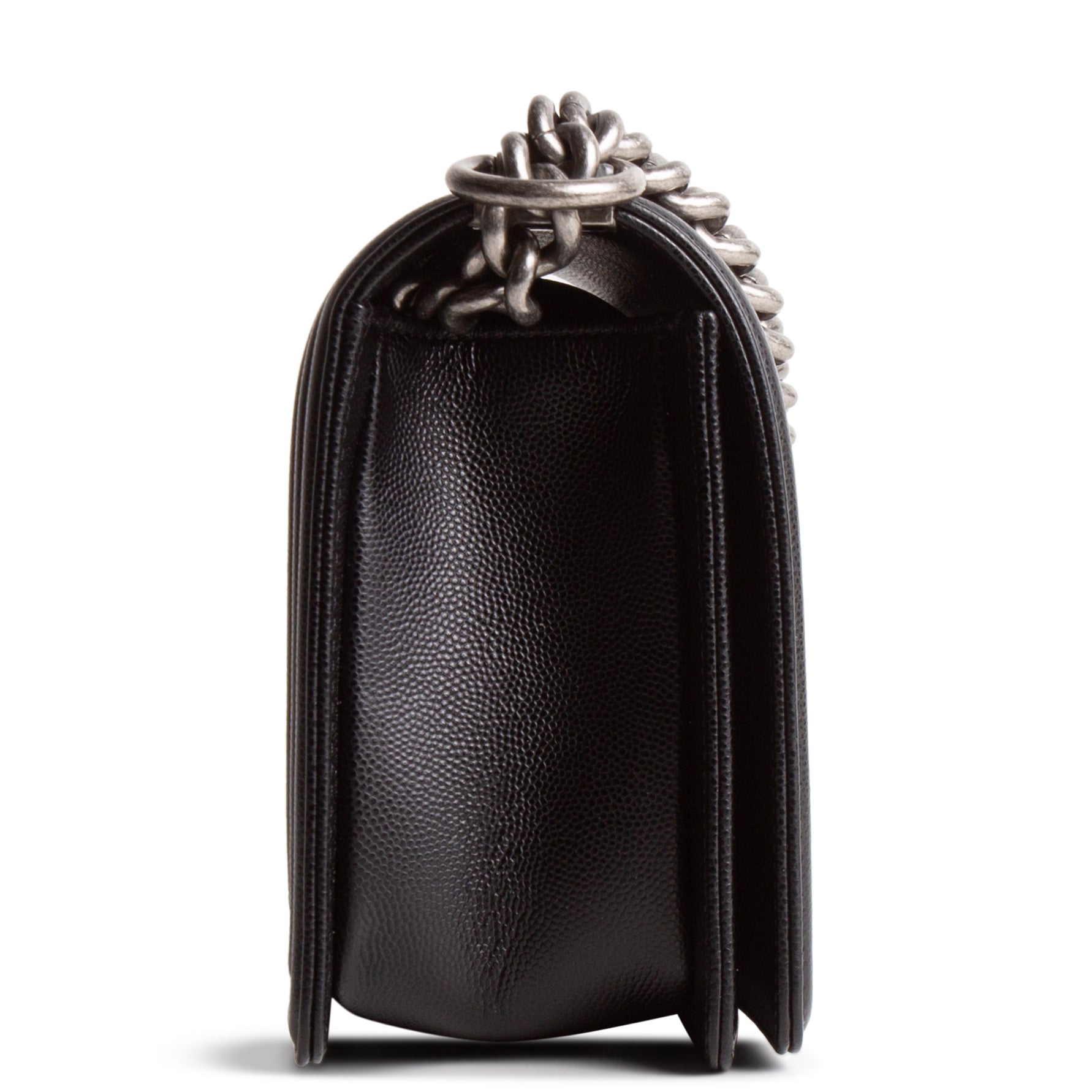CHANEL Boy Bag Medium Quilted Caviar - Black